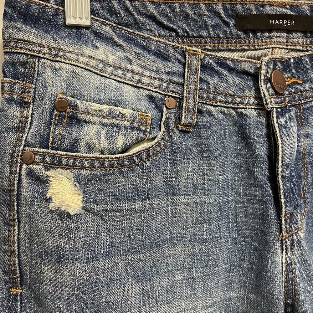 Harper Medium Wash Distressed Women’s Denim Size 25 - Picture 3 of 6